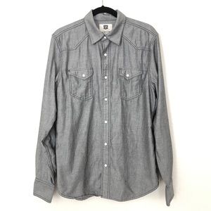 Levi’s Men’s Grey Button-Up Shirt - Medium
